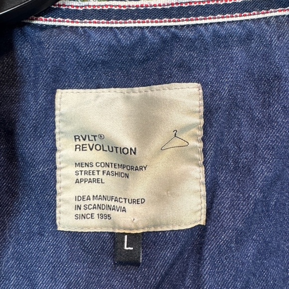 Revolution Dress Shirt Mens Size Large Paisley Dress Shirt Preppy 70s Long Sleev - Picture 6 of 12